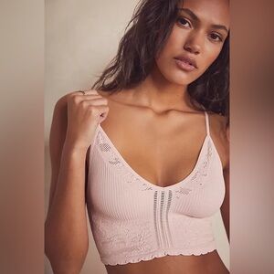 Free People Intimately Cara Seamless Pink Bralette Sz S